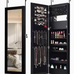 Over The Door Mirror Jewelry Organizer. Please Check My Other Listings 