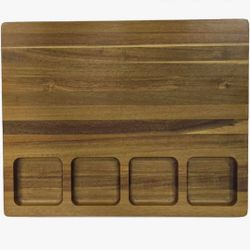 (Brand New in Box)  Extra Large Acacia Wood Cutting Board, 1.5” Thick with Juice 19.7"L x 15.8"W x1.5" /A4-KN-5533