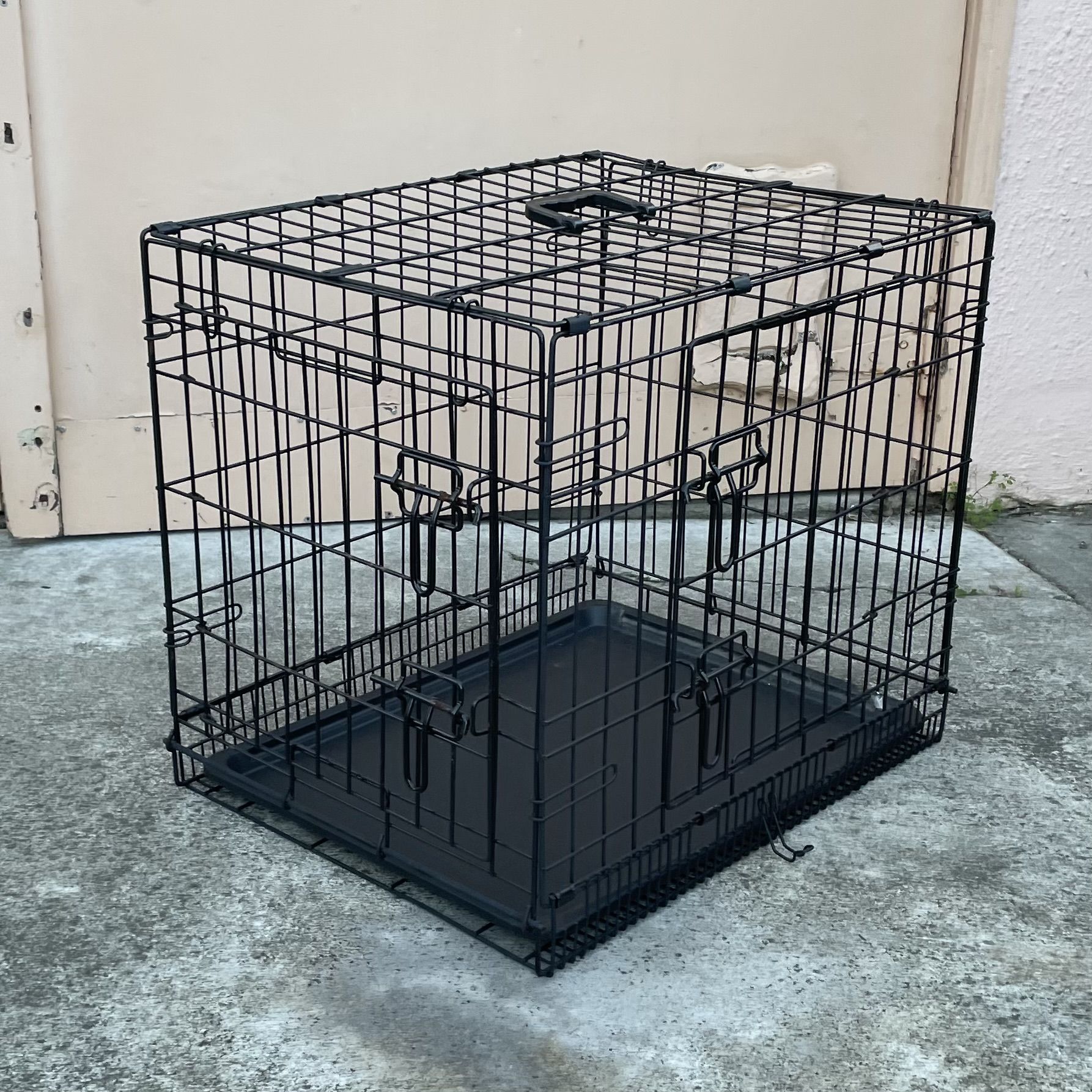 Small Wire Dog Crate 24” x 19” x 18”
