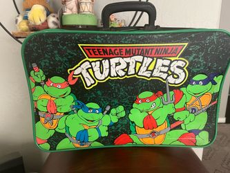 Teenage Mutant Ninja Turtles Suitcase TMNT Case Vintage 1989 Green RARE travel suitcase Kid