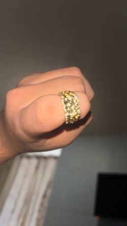 Gold plated nugget ring used