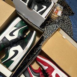 High and low top Jordan 1s