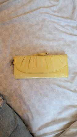 Yellow clutch purse