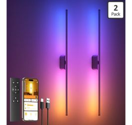 POPOIRON 40 Inch Battery Operated Wall Sconces Set of 2
