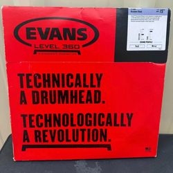 Evans Resonant Black Level 360 Drum Head 15” – New Open Box