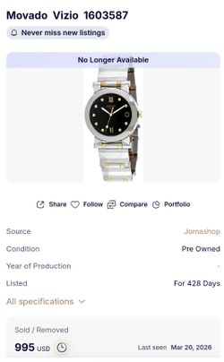 Movado Vizio Stainless Steel Date Watch