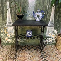 Antique Cast Iron Sewing Console Table (Delivery Service Available)