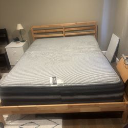 Queen IKEA Tarva Bed Frame & Mattress