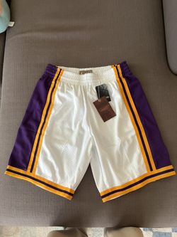 Mitchell & Ness Los Angeles Lakers Hardwood Classics Swingman Shorts White