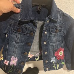 4 T Denim Embroidered Jacket 