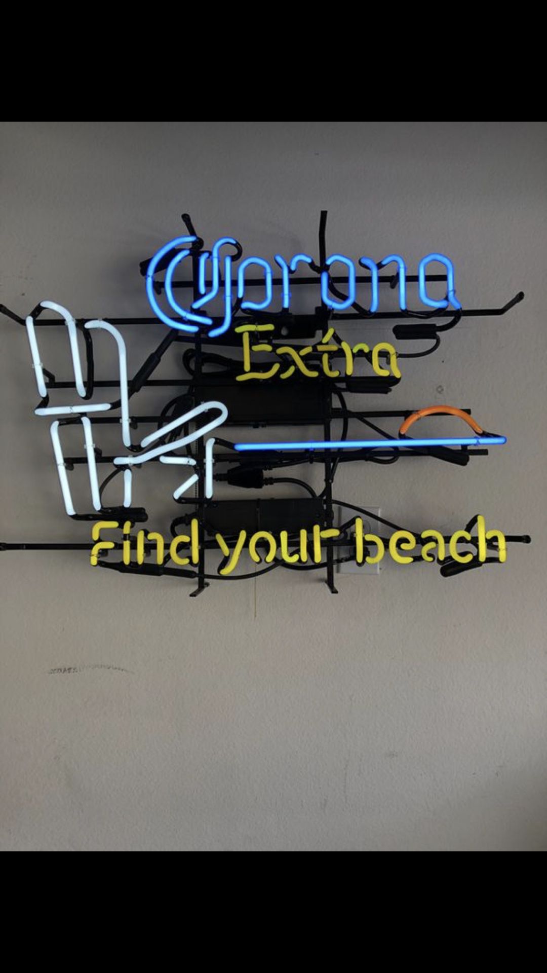 Corona neon sign