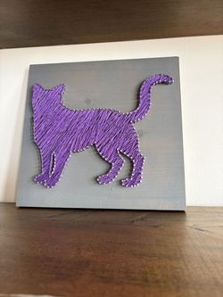 Handmade Cat String Art Wall Decor