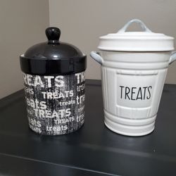 Like New Ceramic Dog Treat Containers