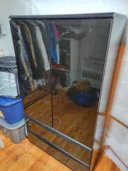 Black lacquer armoire modern style