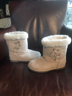 Girls Light Pink Boots - Size 1M