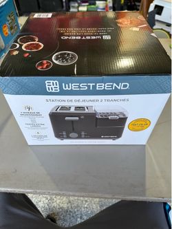 West Bend Multifunctional Breakfast Station – 2-Slice Toaster with Egg Cooker  The West Bend Multifunctional Breakfast Station is a compact countertop