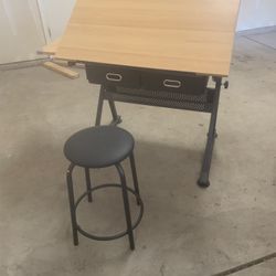 Art Desk With Stool