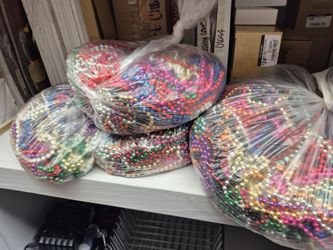 Beaded necklaces plastic