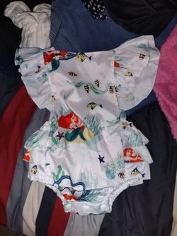 3-6 Months Little Mermaid Romper 