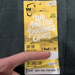 WM Phoenix open Ticket