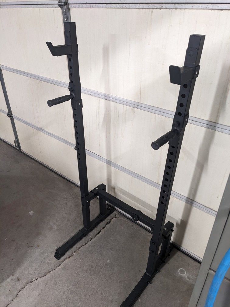 Uboway Barbell Rack Squat Stand Adjustable Bench Press Rack