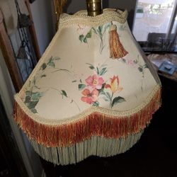 ART DECO BRIDGE LAMP W/VICTORIAN  SHADE