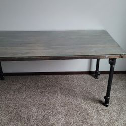 Handmade Desk W/ Glass Top
