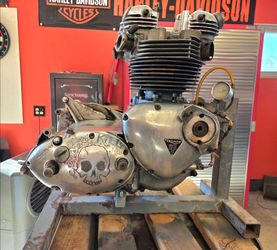 1964 Triumph T120r motorcycle engine. Chopper, harley motorcycle