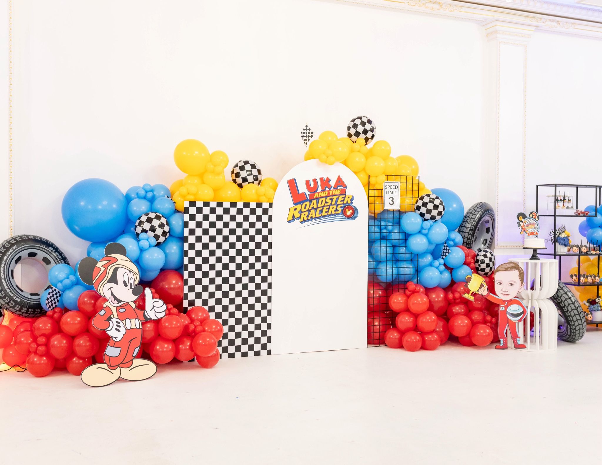 Mickey Mouse Birthday Party Balloon Backdrop 