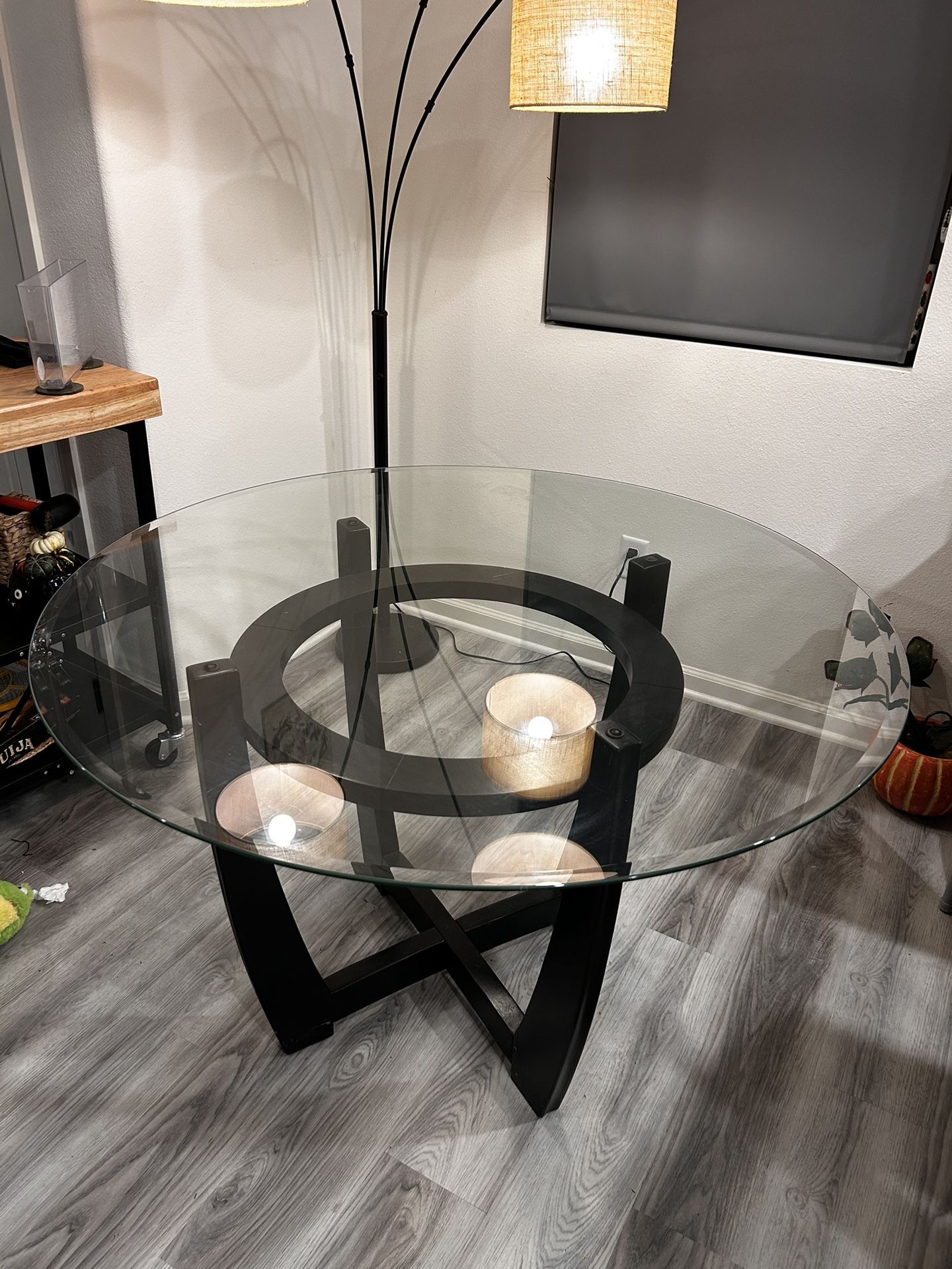 Glass Top Circular Table