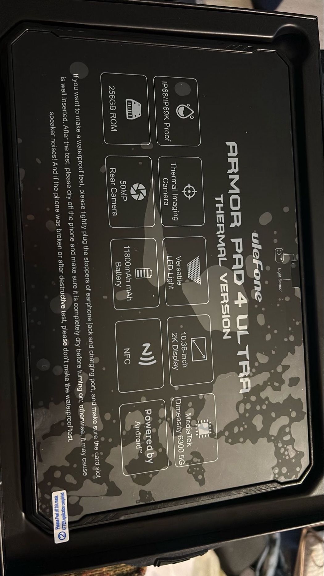 Ulefone Armor Pad 4 Ultra Thermal Imaging 5G Rugged Tablet, 16GB + 256GB/2TB Expansion Android 14, 10.36" 2K Corning Display, IP68/69K, 11800mAh(33W),