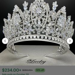 Royal TALL Quinceanera CROWN, Bridal Tiara, Wedding Headpiece, Quince Crown, 15 Anos Corona, Swarovski Tiara, Prom Crown , Pageant Tiara 