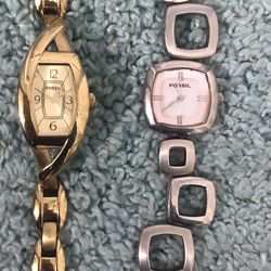 TWO WOMEN’S FOSSIL WATCHES 