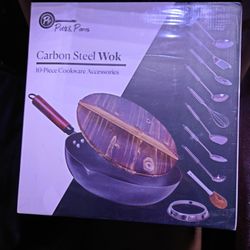 Potts & Pans Carbon Steel Wok 10 Piece Set