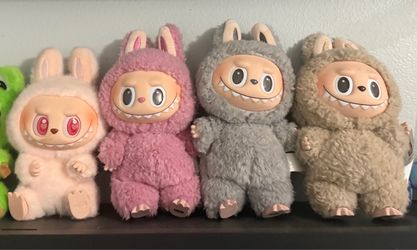 Labubu Fluffy Plush Set of 4