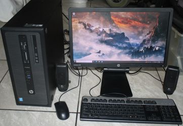 HP PC with 20"mointor, i5, 16 GB ram 120 SSD OS+500 GB HD, New Windows11/Office 2010