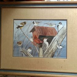 Limited edition numbered, framed, matted wild bird artwork painting