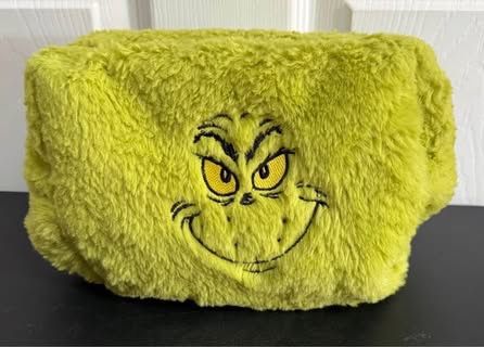 Dr Seuss The Grinch Travel Tote Lime Green Zipper Pouch Cosmetic Travel Bag just $5