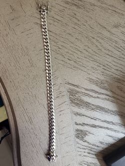 925 Silver Cuban Link Bracelet Manilla de Plata 925