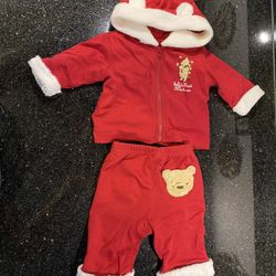 Disney Newborn Baby's First Christmas Outfit Winnie the Pooh