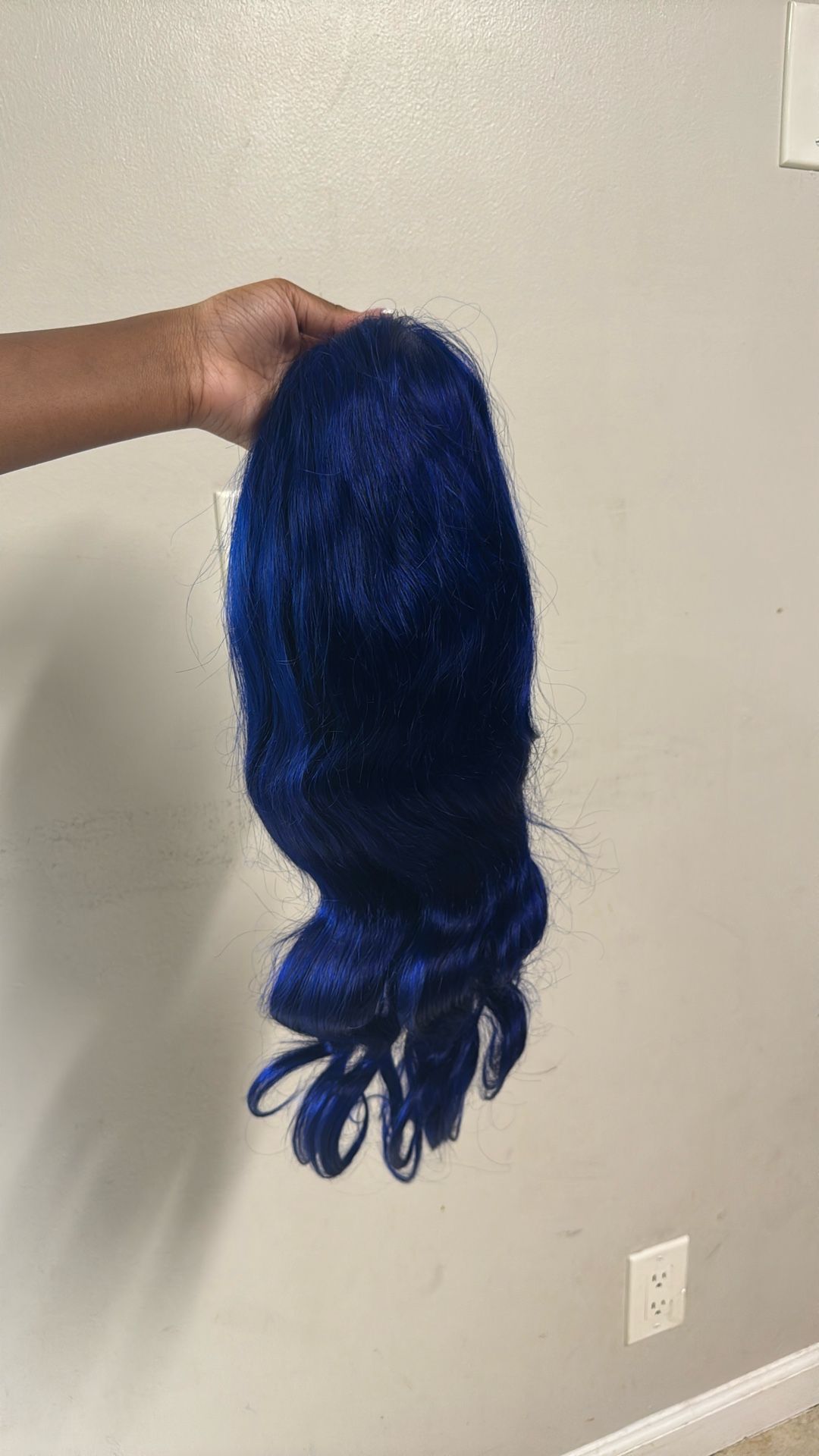 Blue Glueless Wig