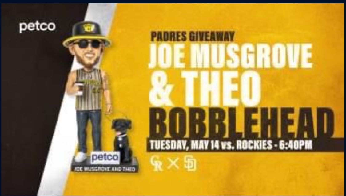 Padres Vs Rockies (Joe Musgrove Bobblehead)