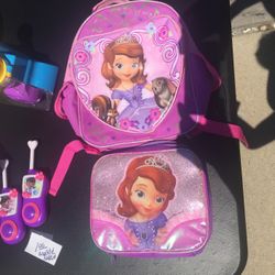 Sofia 1st Back Pack & Lunch box Set