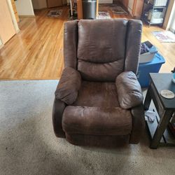Leather Recliners  Pair