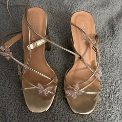 gold heels