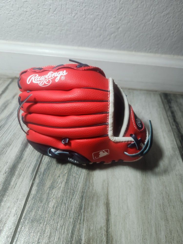 Rawlings YOUTH GLOVE 9" Tee Ball RIGHT HAND THROW Red/Blue (PL90SN)