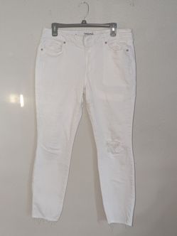 Women's High Waisted White Denim Jeans Size 10