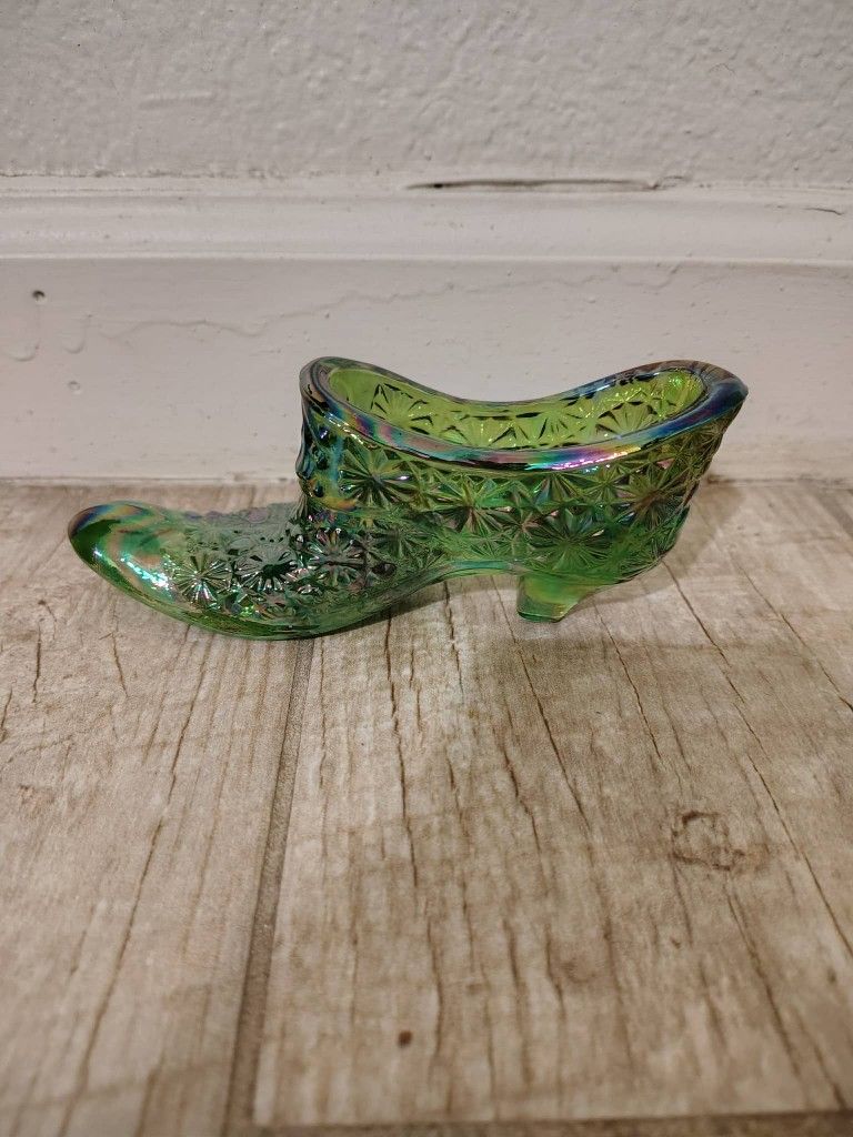 Vintage Fenton Carnival Glass Shoe