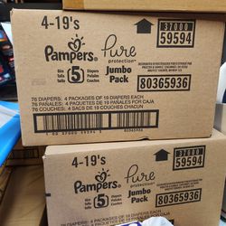 Box Of Size 5 Pampers Pure