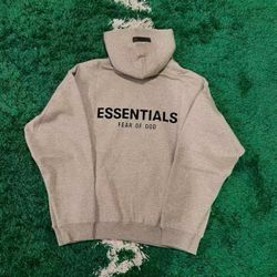 🔥 FEAR OF GOD ESSENTIALS HOODIE – DARK OATMEAL – SIZE XXL (NEW)
